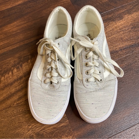 Vans Old Skool Jersey Knit Grey Speckled Sneakers - Picture 2 of 6